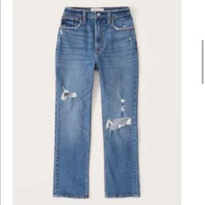 Abercrombie curve love ankle straight jeans